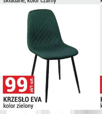 Krzesło Eva kolor zielony promocja w Merkury Market