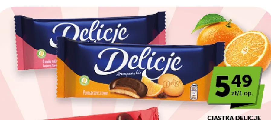 Ciastka Delicje Szampańskie pomarańczowe promocja w ABC