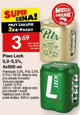 Piwo Lech 5.0-5.5% promocja w Twój Market