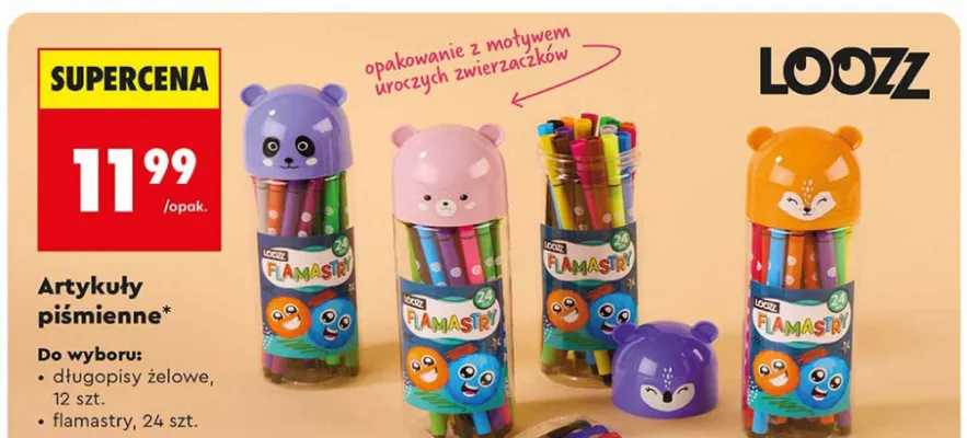 Długopisy żelowe 12 szt. promocja w Biedronka