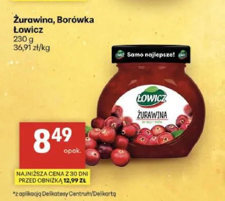 Borówka Łowicz promocja w Delikatesy Centrum