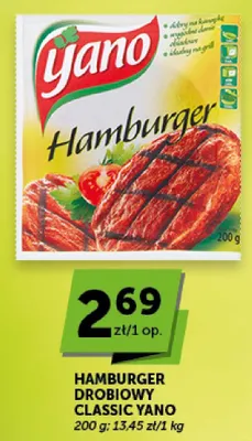 Hamburger drobiowy Classic Yano promocja w Groszek