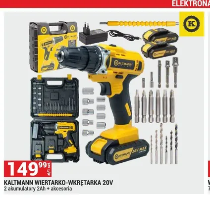 Wiertarko-wkrętarka Kaltmann 20V promocja w Merkury Market