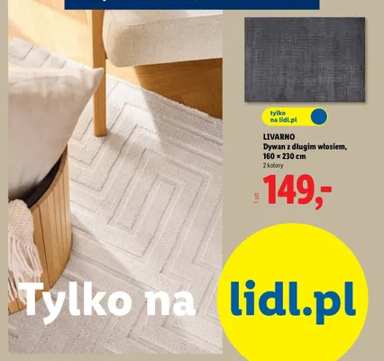 Dywan z długim włosiem 160x230 cm Livarno promocja w Lidl