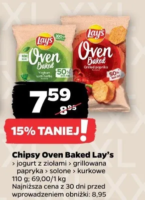 Chipsy Oven Baked, różne rodzaje promocja w Netto