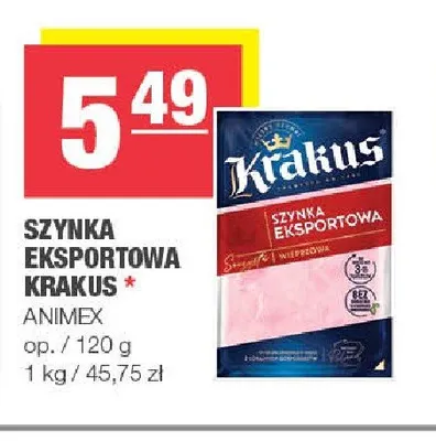 Szynka eksportowa Krakus promocja w SPAR