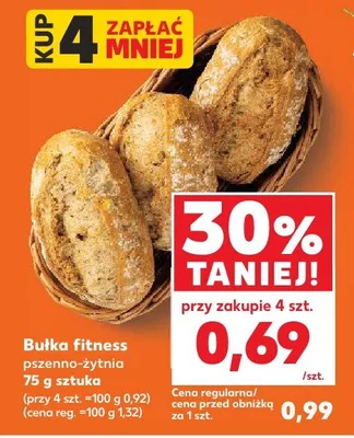 Bułka fitness pszennno-żytnia promocja w Kaufland