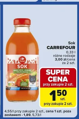 Sok różne rodzaje promocja w Carrefour Express