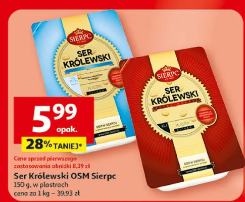 Ser Królewski OSM Sierpc w plastrach promocja w Auchan
