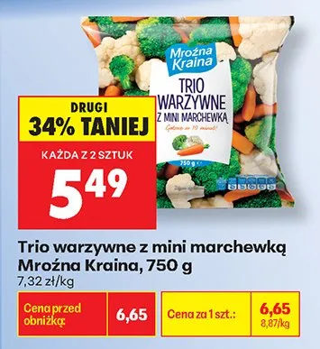 Trio warzywne z mini marchewką Mroźna Kraina promocja w Biedronka