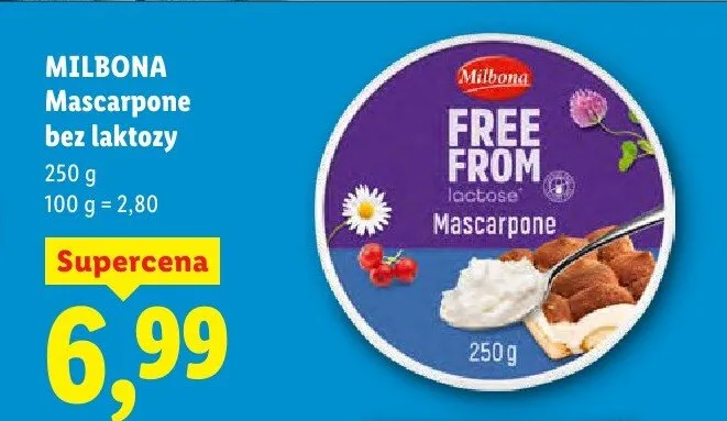Ser mascarpone bez laktozy promocja w Lidl