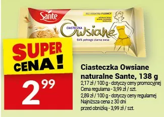 Ciasteczka Owsiane naturalne promocja w Twój Market