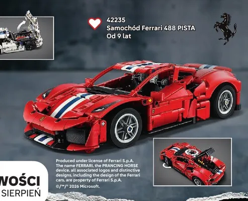 Klocki LEGO Technic 42235 Samochód Ferrari 488 PISTA promocja w LEGO
