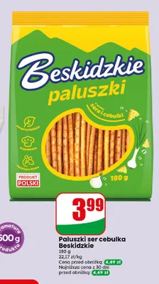 Paluszki ser cebulka Beskidzkie promocja w Dino