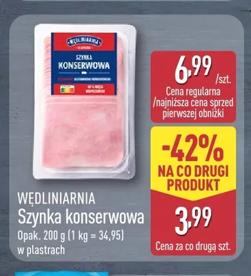 Szynka konserwowa w plastrach Wędliniarnia promocja w Aldi