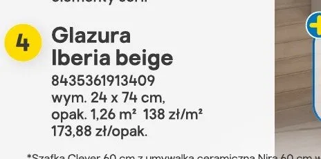 Glazura Iberia beige promocja w Castorama