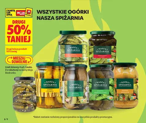 Ogórki burgerowe Nasza Spiżarnia promocja w Biedronka
