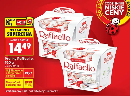 Praliny Raffaello 150g promocja w Biedronka