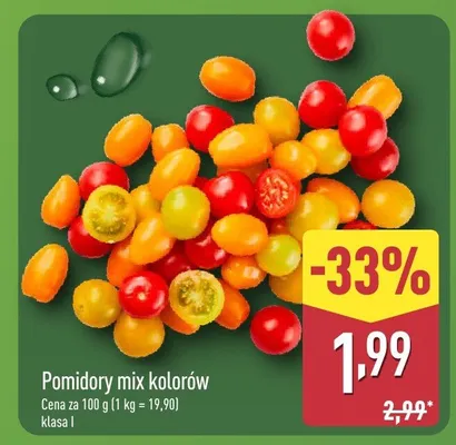 Pomidory mix kolorów promocja w Aldi