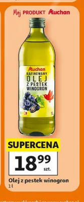 Olej z pestek winogron Auchan promocja w Auchan
