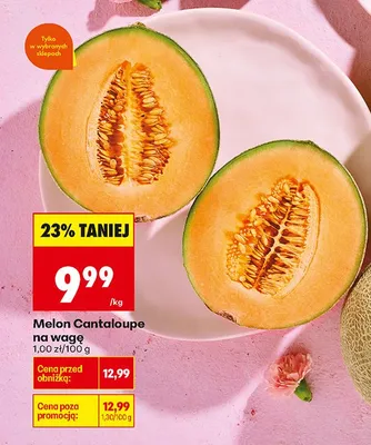 Melon Cantaloupe na wagę promocja w Biedronka
