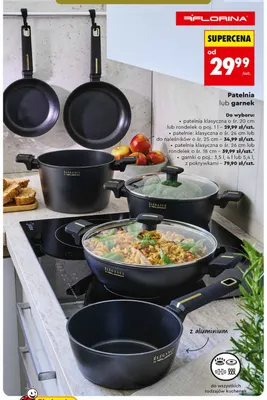 Patelnia klasyczna o śr. 24 cm Florina promocja w Biedronka