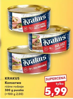 Konserwa różne rodzaje promocja w Kaufland
