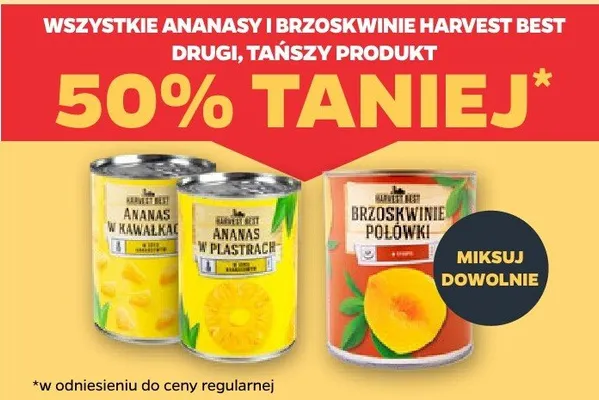 Ananasy i brzoskwinie (wszystkie) promocja w Netto