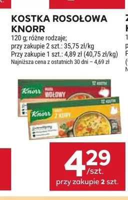 Kostka rosołowa drobiowa Knorr promocja w Stokrotka