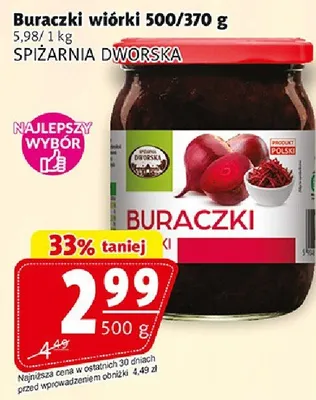 Buraczki wiórki 500/370g promocja w Prim Market