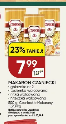 Makaron tasiemka walcowana Czaniecki promocja w Chata Polska