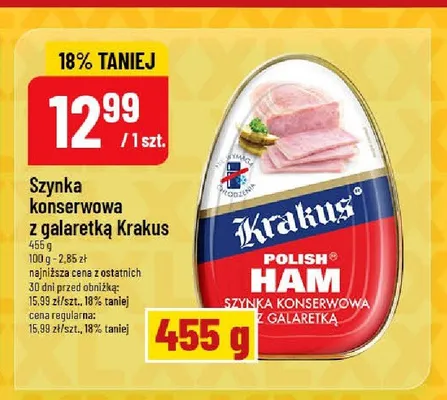 Szynka konserwowa z galaretką Krakus promocja w POLOmarket