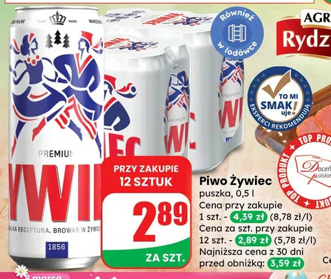 Piwo Żywiec puszka promocja w Dino