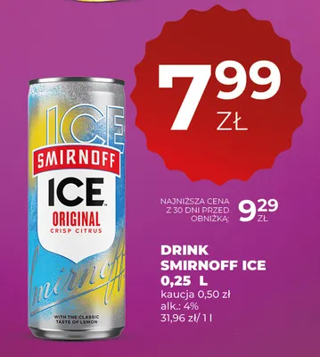 Drink Smirnoff Ice promocja w Duży Ben