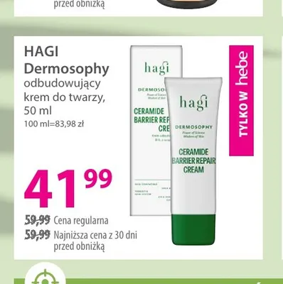Dermosophy odbudowujący krem do twarzy Hagi promocja w Hebe