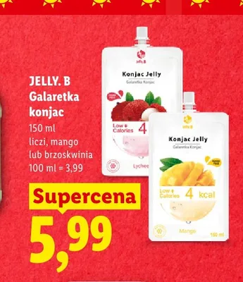 Galaretka konjac o smaku brzoskwiniowym Jelly. B promocja w Lidl