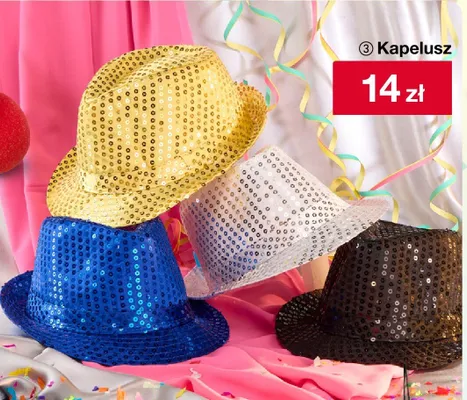 Kapelusz cekinowy promocja w Woolworth