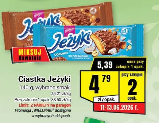Ciastka Jeżyki promocja w Premium Nasz Sklep