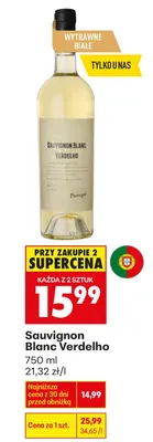 Wino białe wytrawne sauvignon blanc verdelho promocja w Biedronka