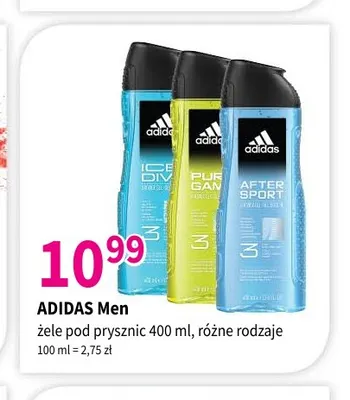 Żel pod prysznic męski Adidas Pure Game promocja w Drogerie Polskie
