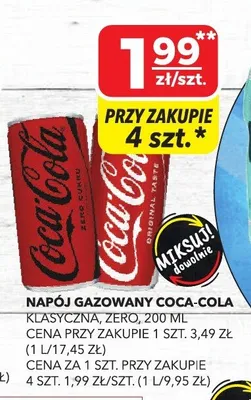 Napój gazowany Coca-Cola Original Taste promocja w Top Market