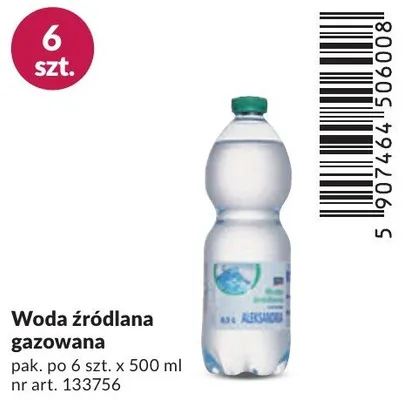 Woda źródlana gazowana promocja w Makro