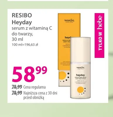 Serum z witaminą C do twarzy Heyday Resibo promocja w Hebe