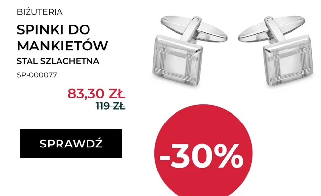 Spinki do mankietów Briju stal szlachetna promocja w Briju