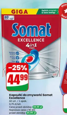 Kapsułki do zmywarki Excellence promocja w Dino