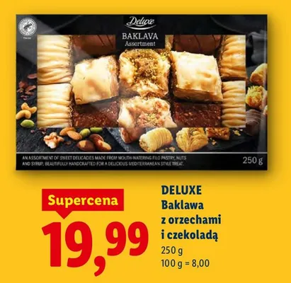 Baklawa z orzechami i czekoladą promocja w Lidl