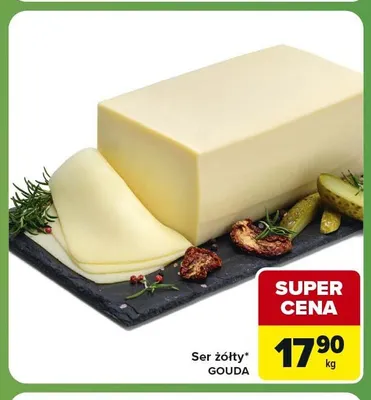 Ser żółty Gouda promocja w Carrefour Express
