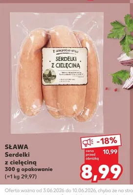 Serdelki z cielęciną Sława promocja w Kaufland