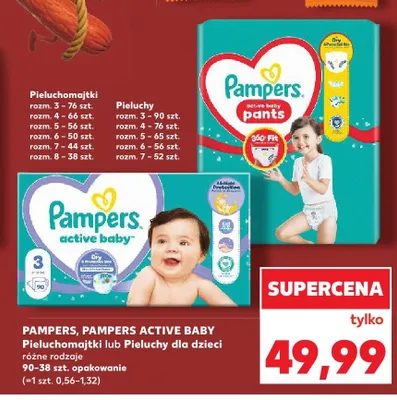 Pieluchomajtki Pampers Active Baby Pants promocja w Kaufland