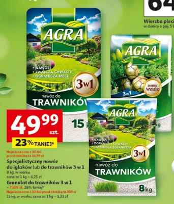 Specjalistyczny nawóz do iglaków lub do trawników 3 w 1 promocja w Auchan
